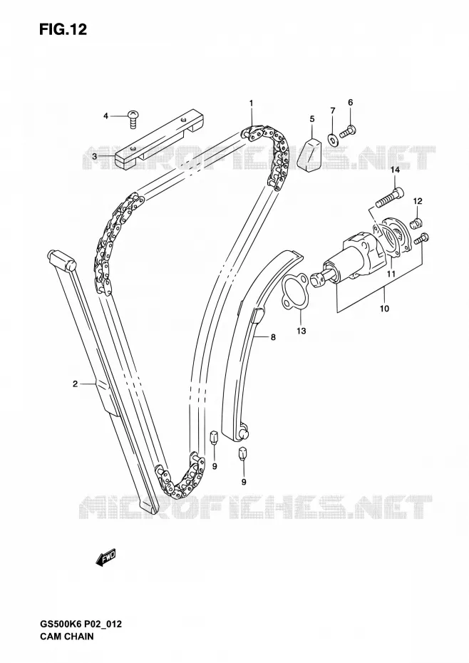 TIMING Suzuki MOTO 500 GS-E 2003  GS500 K3 (P19,P24,P54)