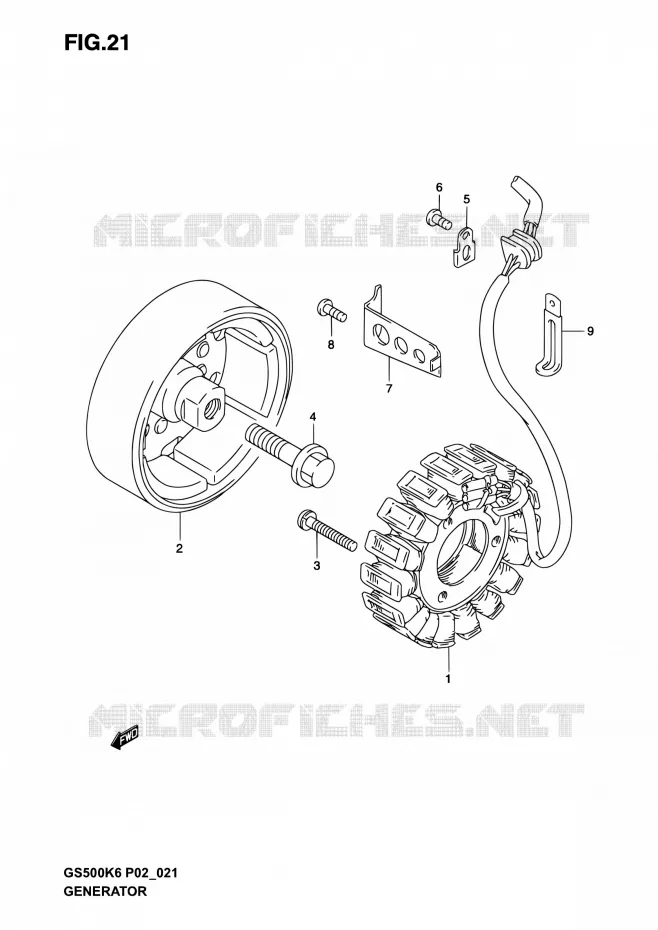 ALTERNATOR Suzuki MOTO 500 GS-E 2005  GS500 K5 (P02,P19,P24,P54)