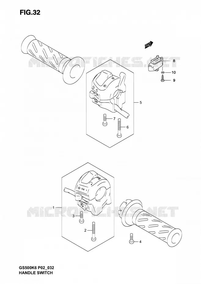 SCHAKELAARS (MODELE K4/K5) Suzuki MOTO 500 GS-F 2004  GS500F K4 (P02,P19,P24,P54)