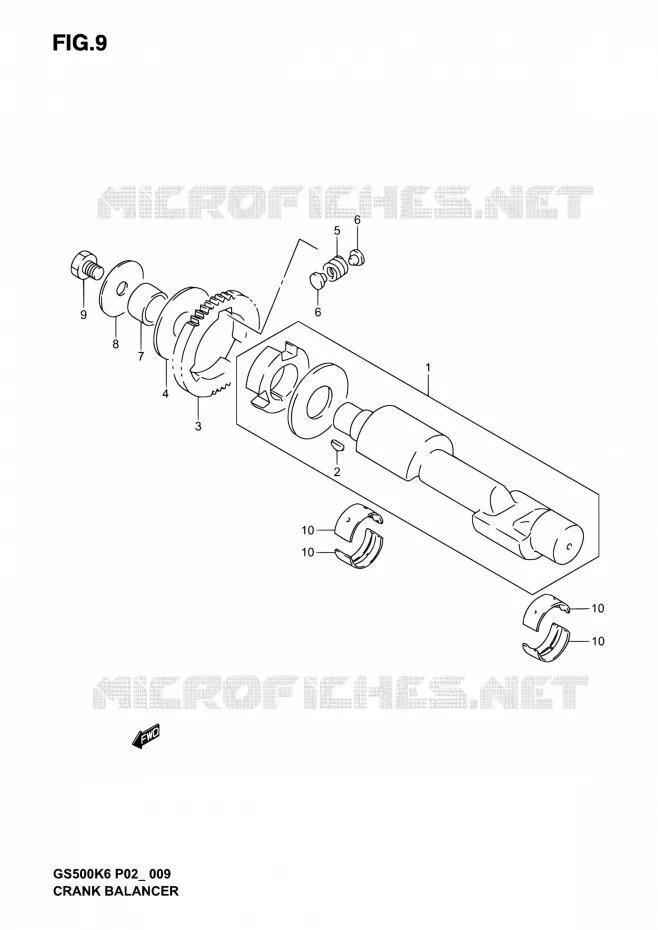 BALANSAS Suzuki MOTO 500 GS-F 2005  GS500F K5 (P02,P19,P24,P54)