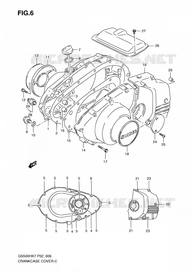 CASING Suzuki MOTO 500 GS-F 2007  GS500FH K7 (P02,P19,P54)