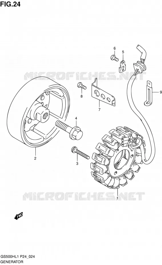 ALTERNATOR Suzuki MOTO 500 GS-F 2011  GS500FHL1(P24)