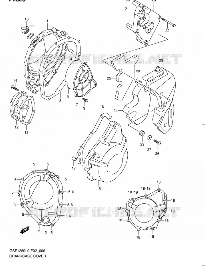 CASING Suzuki MOTO 1250 BANDIT 2011  GSF1250 L0 (E02,E19,E24)