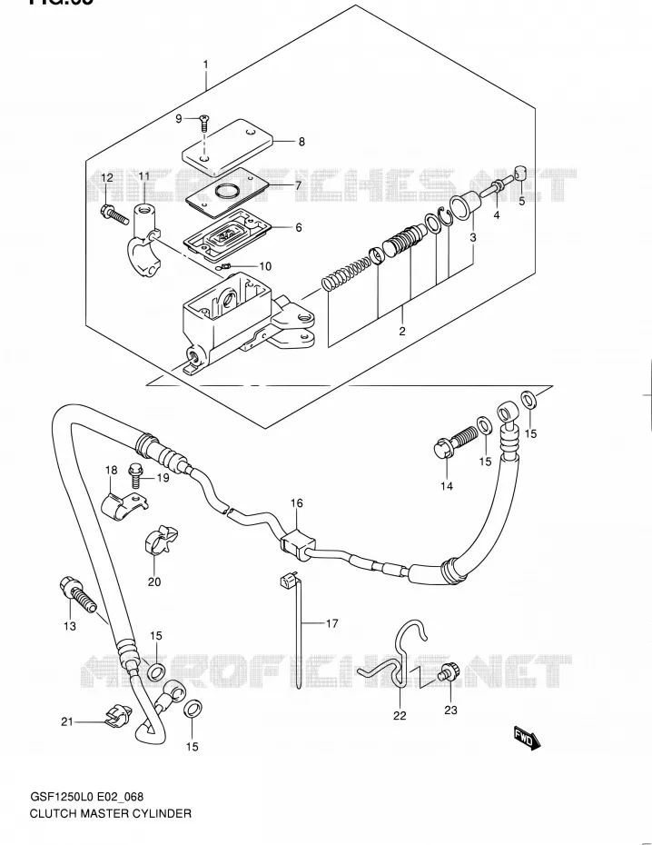 CLUTCH HOOFDREMCILINDER Suzuki MOTO 1250 BANDIT 2010  GSF1250 L0 (E02,E19,E24)