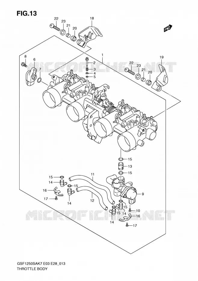 GASKLEPHUIS Suzuki MOTO 1250 BANDIT 2009  GSF1250S K9 (E03,E28,E33)