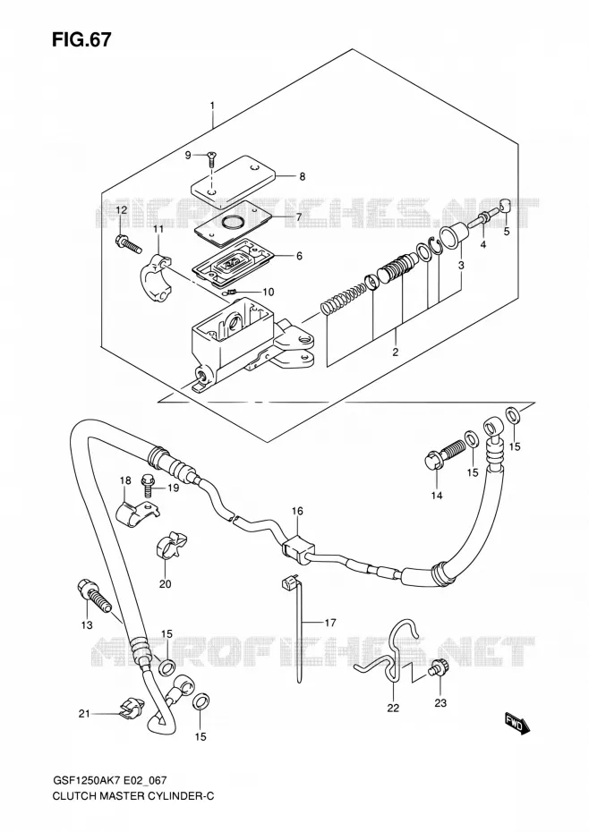 CLUTCH HOOFDREMCILINDER (SEE NOTE) Suzuki MOTO 1250 BANDIT 2010  GSF1250S L0 (E02,E19,E24,E37)