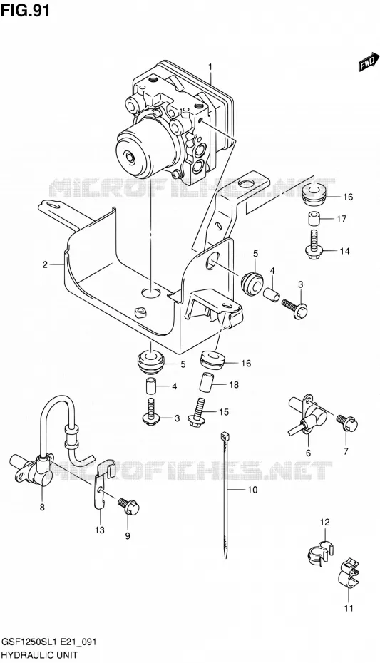ABS (GSF1250SAL1 E24) Suzuki MOTO 1250 BANDIT 2011  GSF1250SL1(E24)