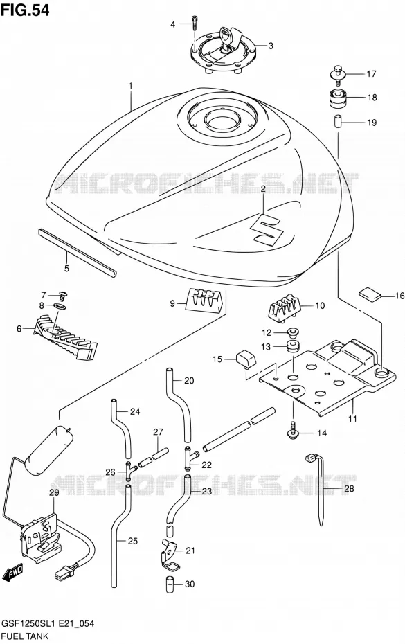 BENZINETANK (GSF1250SAL1 E24) Suzuki MOTO 1250 BANDIT 2011  GSF1250SL1(E24)