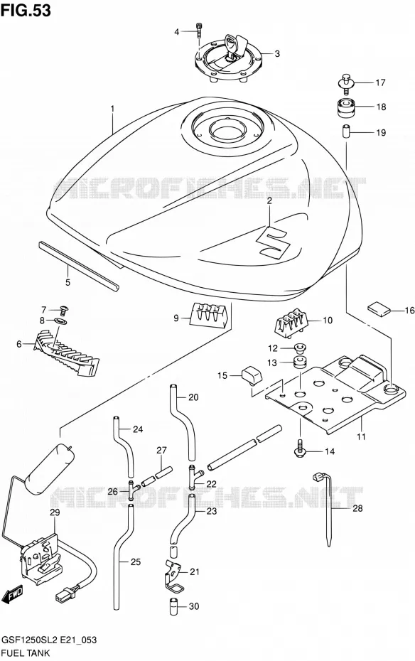 BENZINETANK (GSF1250SAL2 E21) Suzuki MOTO 1250 BANDIT 2012  GSF1250SL2(E24)