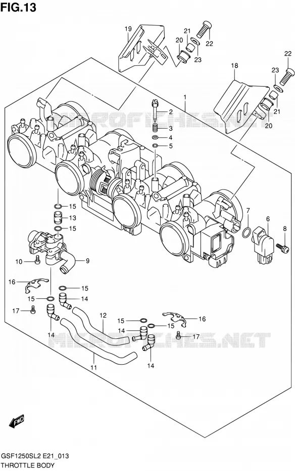 GASKLEPHUIS Suzuki MOTO 1250 BANDIT 2012  GSF1250SL2(E24)