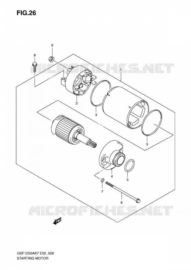 STARTMOTOR Suzuki MOTO 1250 BANDIT 2009  GSF1250SA K9 (E02,E19,E24,E37)