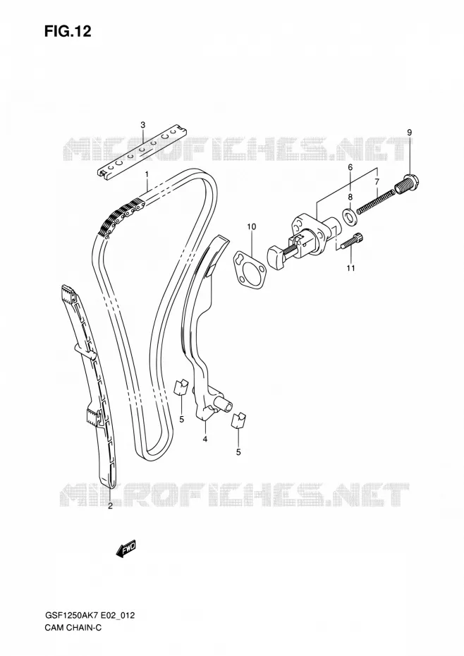 TIMING Suzuki MOTO 1250 BANDIT 2012  GSF1250SA L0 (E02,E19,E24,E37)