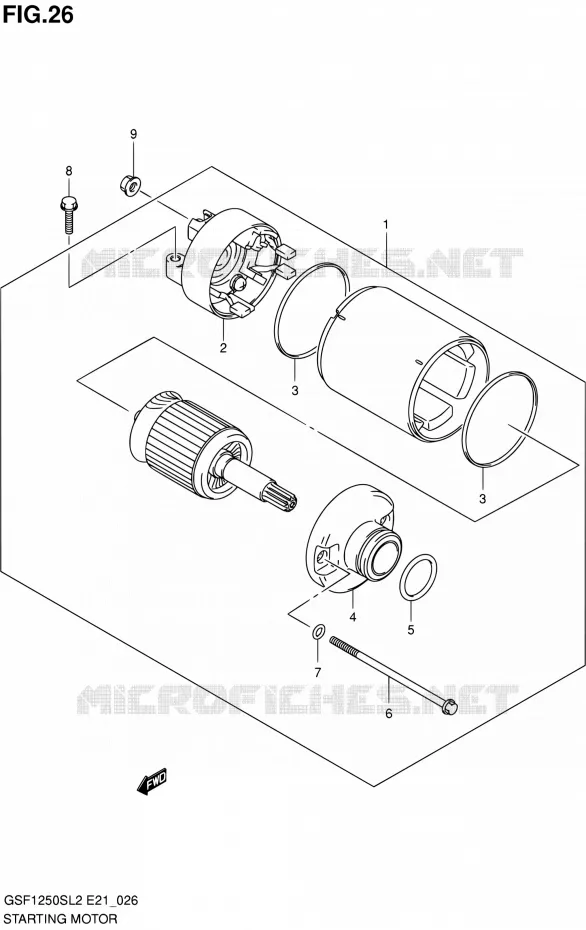 STARTMOTOR Suzuki MOTO 1250 BANDIT 2012  GSF1250SAL2(E21)