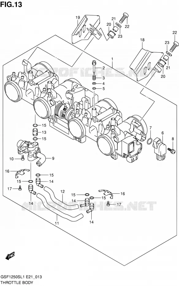 GASKLEPHUIS Suzuki MOTO 1250 BANDIT 2011  GSF1250SAL1(E24)