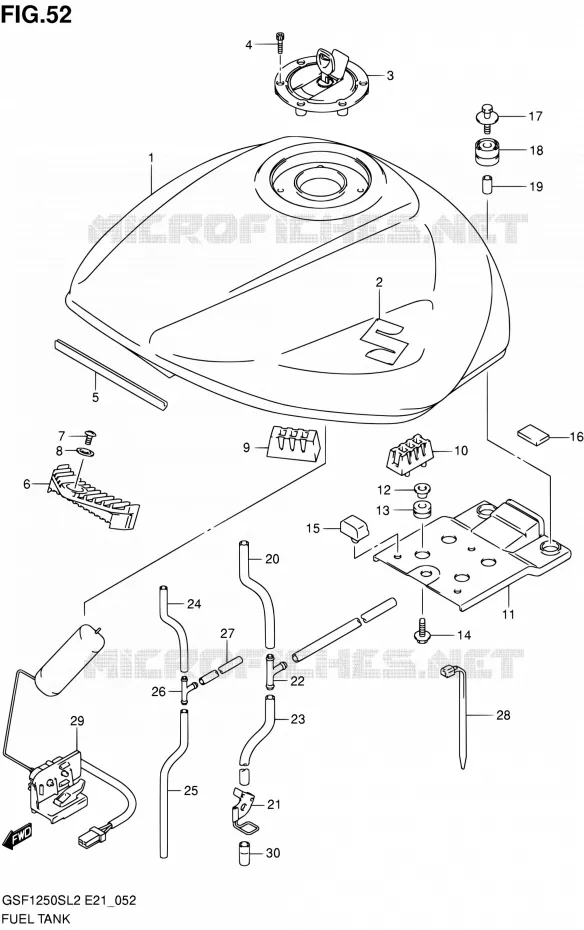 BENZINETANK (GSF1250SL2 E24) Suzuki MOTO 1250 BANDIT 2012  GSF1250SAL2(E24)