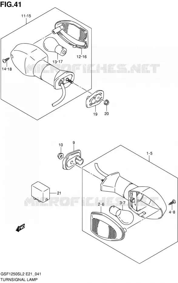 INDICATOREN Suzuki MOTO 1250 BANDIT 2012  GSF1250SAL2(E24)