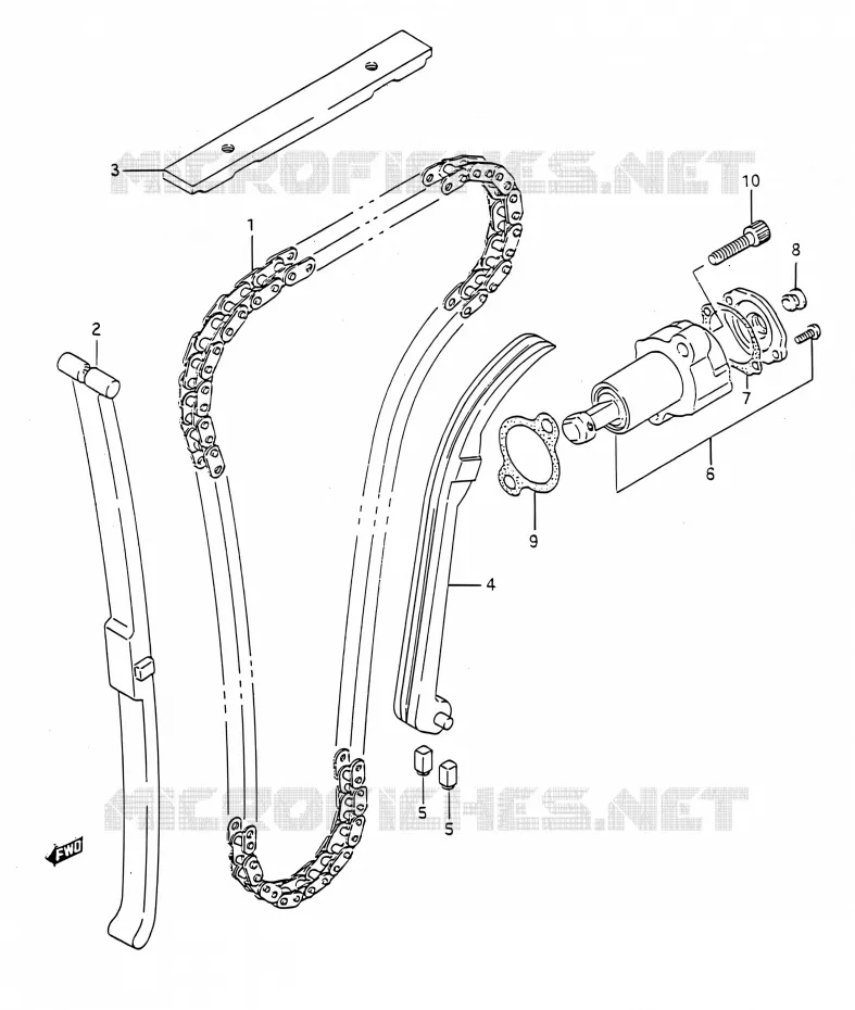 TIMING Suzuki MOTO 400 BANDIT 1991  GSF400 M (E03,E28,E33)