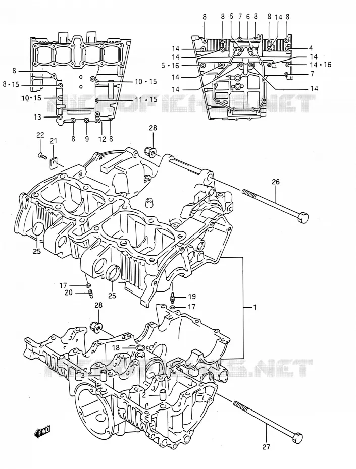 CASING Suzuki MOTO 400 BANDIT 1993  GSF400 P (E03,E28,E33)