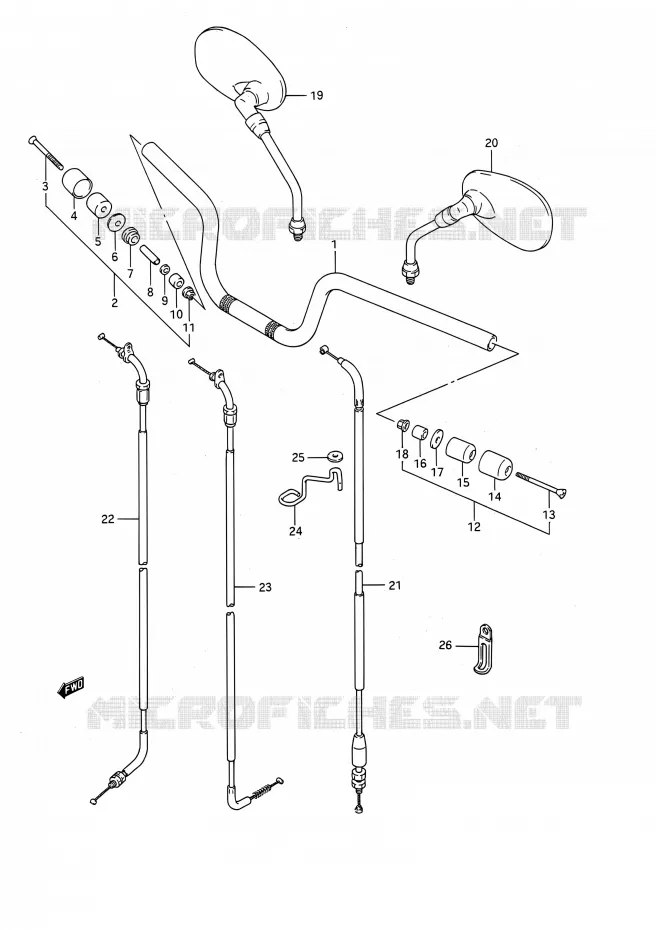 STUUR Suzuki MOTO 400 BANDIT 1993  GSF400 P (E03,E28,E33)