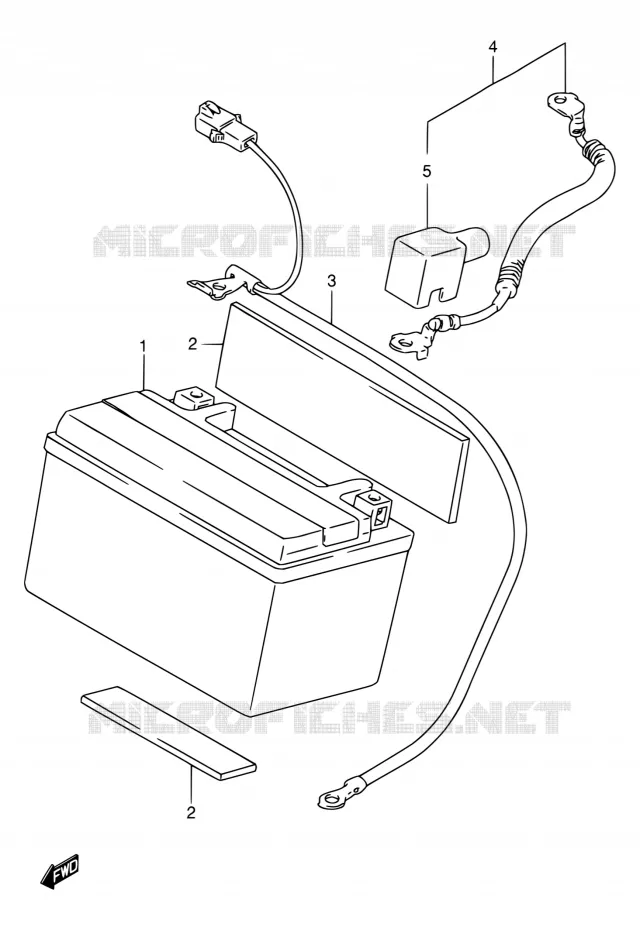 ACCU Suzuki MOTO 400 BANDIT 1997  GSF400VV