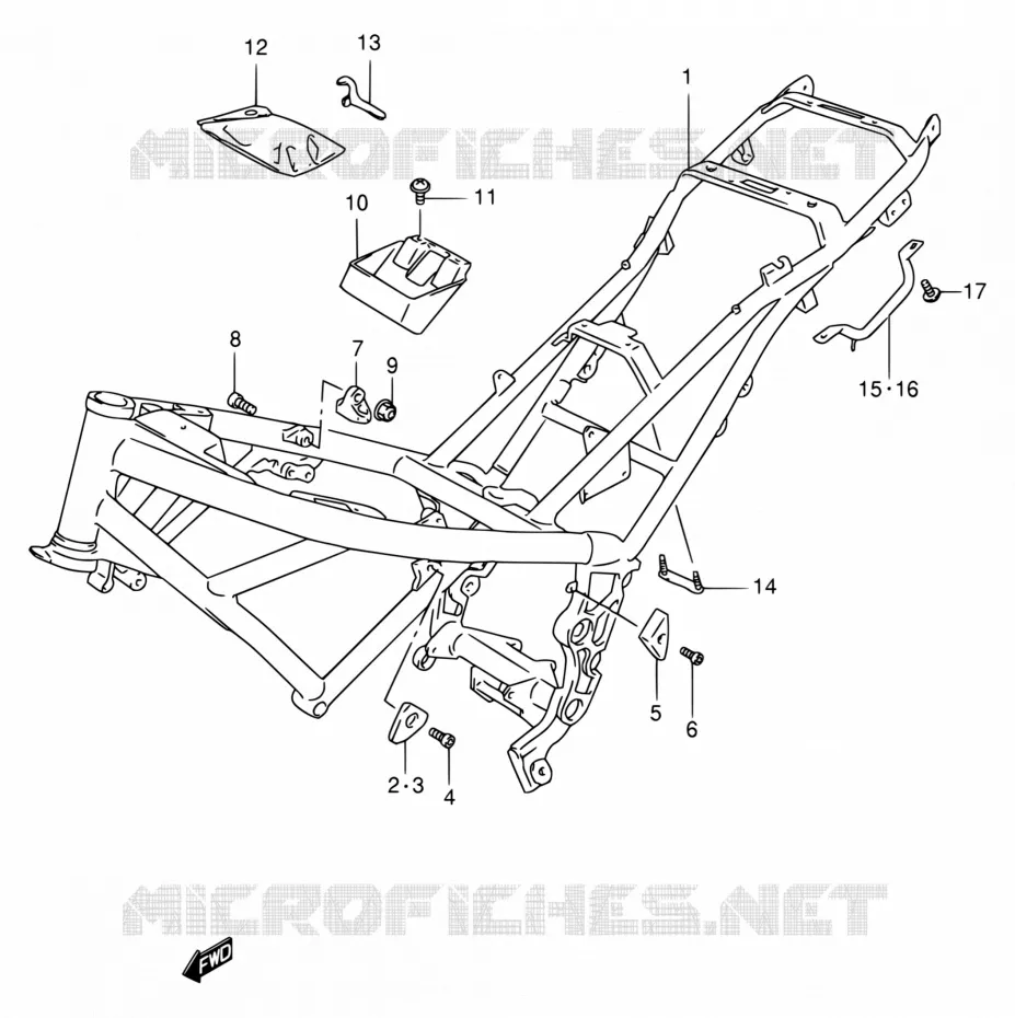 FRAME Suzuki MOTO 400 BANDIT 1997  GSF400VV