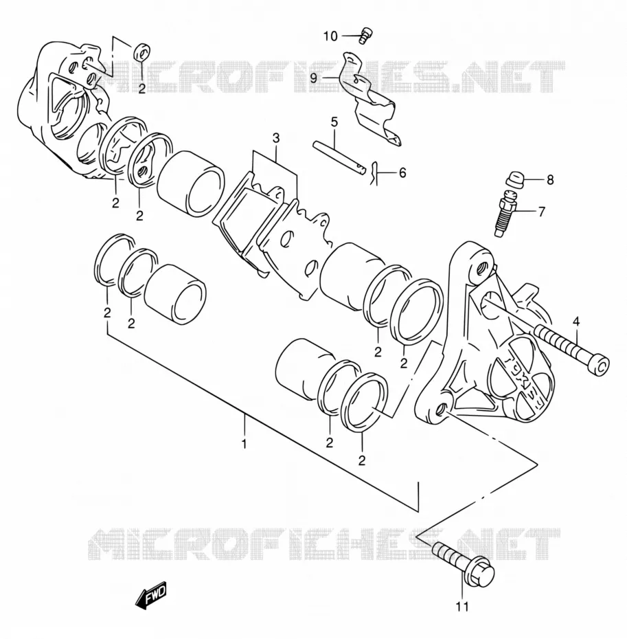 FRONT CALIPER Suzuki MOTO 400 BANDIT 1997  GSF400VV