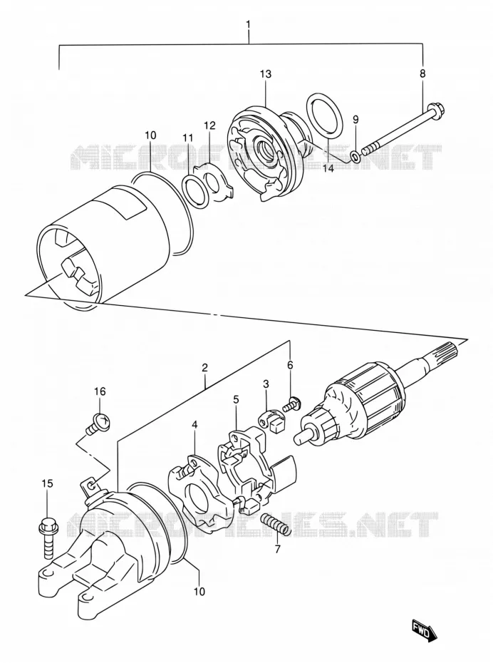 STARTMOTOR Suzuki MOTO 400 BANDIT 1997  GSF400VV