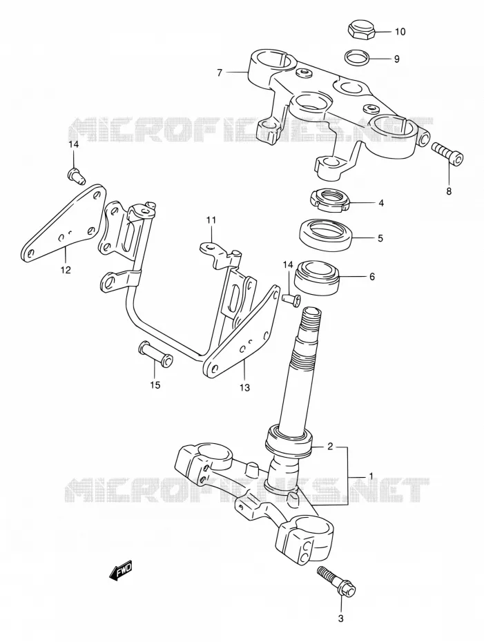STUURKOLOM Suzuki MOTO 400 BANDIT 1997  GSF400VV