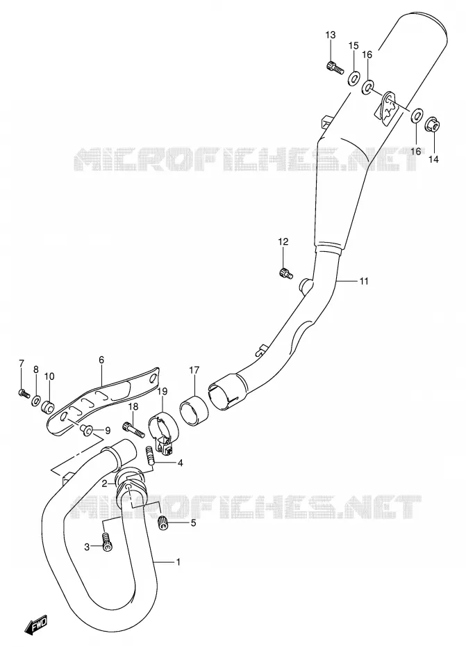 GELUIDDEMPER Suzuki MOTO 400 DR-Z 2001  DR-Z400K1(E3/E28)