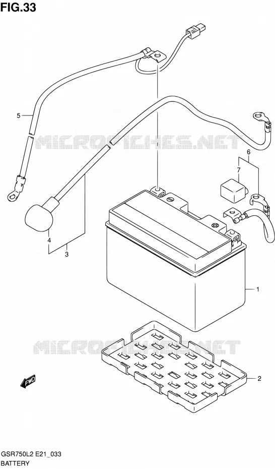 ACCU (GSR750L2 E24) Suzuki MOTO 750 GSR 2012  GSR750L2(E24)