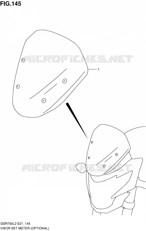 METER VISOR (OPTIONAL) Suzuki MOTO 750 GSR 2012  GSR750L2(E24)