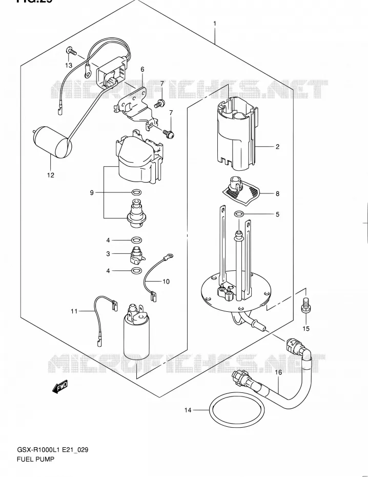 BENZINE POMP Suzuki MOTO 1000 GSX-R 2011  GSX-R1000L1(E14)