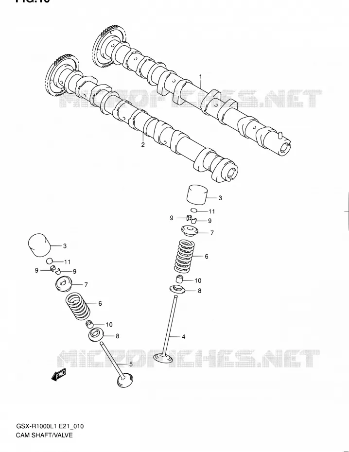 NOKKENAS - VALVES Suzuki MOTO 1000 GSX-R 2011  GSX-R1000L1(E14)