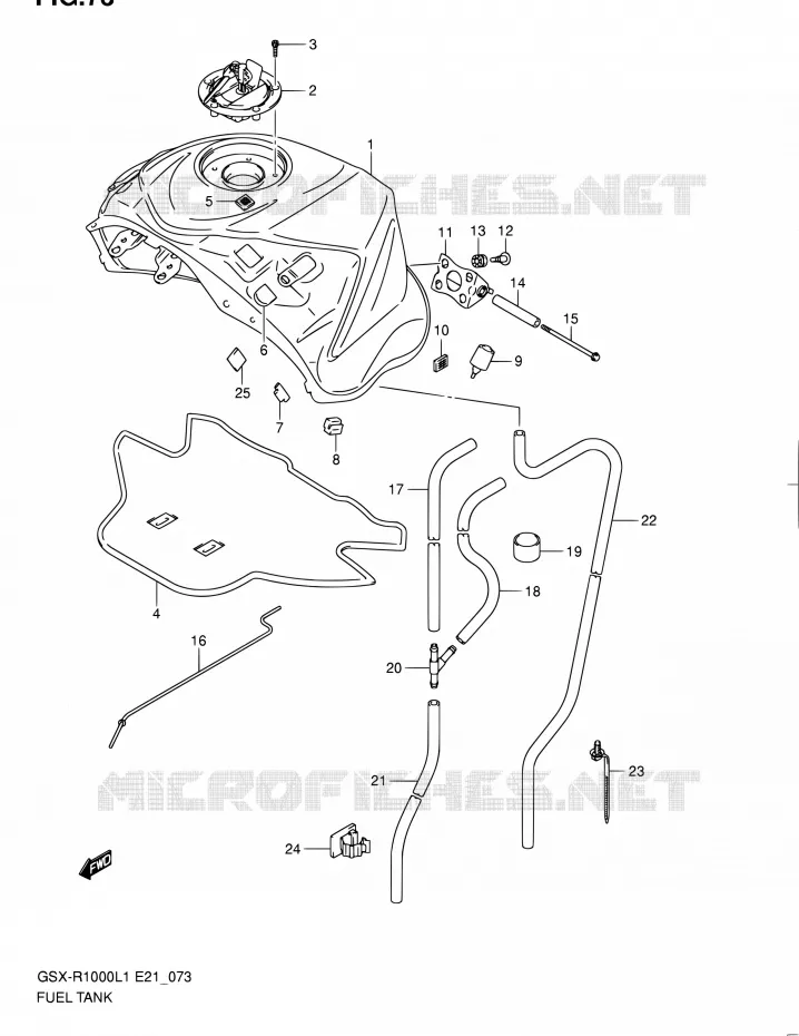 BENZINETANK (GSX-R1000L1 E24) Suzuki MOTO 1000 GSX-R 2011  GSX-R1000L1(E24)