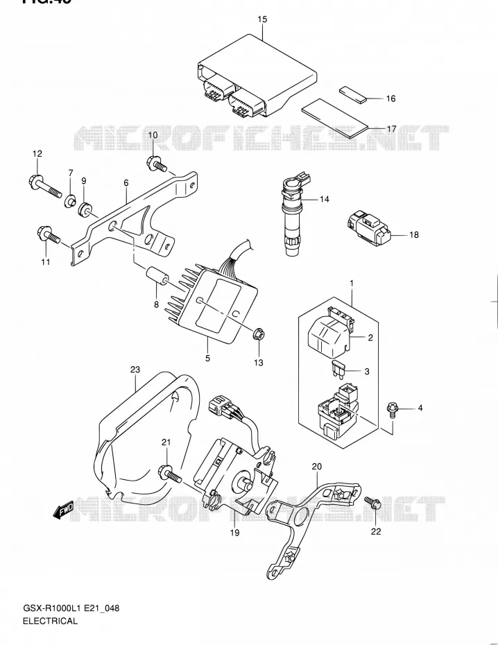 ELEKTRISCH (GSX-R1000L1 E51) Suzuki MOTO 1000 GSX-R 2011  GSX-R1000L1(E24)