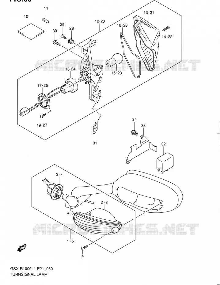 INDICATOREN Suzuki MOTO 1000 GSX-R 2011  GSX-R1000L1(E24)