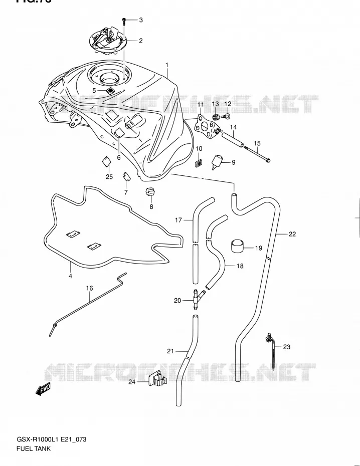 BENZINETANK (GSX-R1000L1 E24) Suzuki MOTO 1000 GSX-R 2011  GSX-R1000L1(E51)