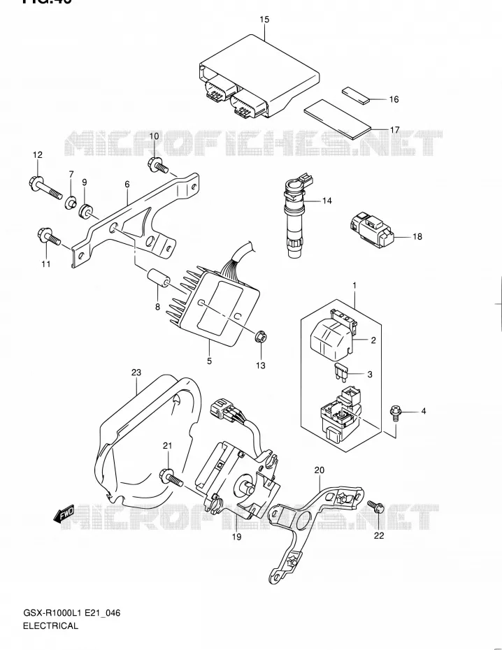 ELEKTRISCH (GSX-R1000L1 E21) Suzuki MOTO 1000 GSX-R 2011  GSX-R1000L1(E51)