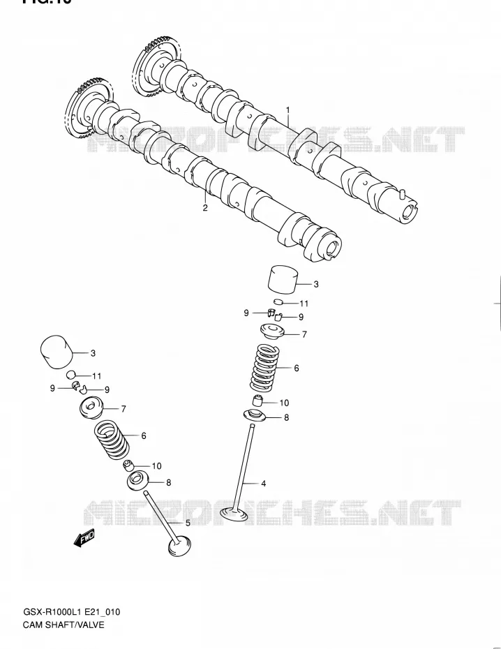 NOKKENAS - VALVES Suzuki MOTO 1000 GSX-R 2011  GSX-R1000L1(E51)