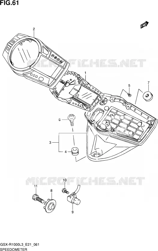SNELHEIDSMETER (GSX-R1000L3 E24) Suzuki MOTO 1000 GSX-R 2013  GSX-R1000 L3 (E21)