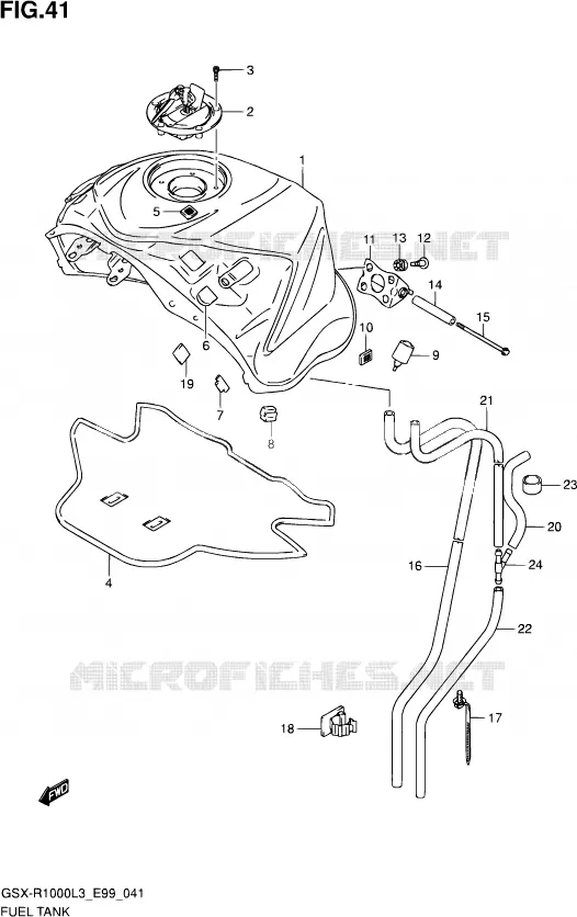 BENZINETANK Suzuki MOTO 1000 GSX-R 2013  GSX-R1000 L3 (E99)