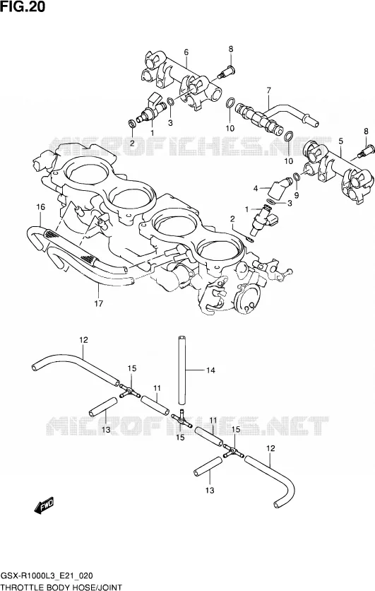 GASKLEPHUIS (GSX-R1000UFL3 E21) Suzuki MOTO 1000 GSX-R 2013  GSX-R1000 L3/GSX-R1000Z L3 (E24)