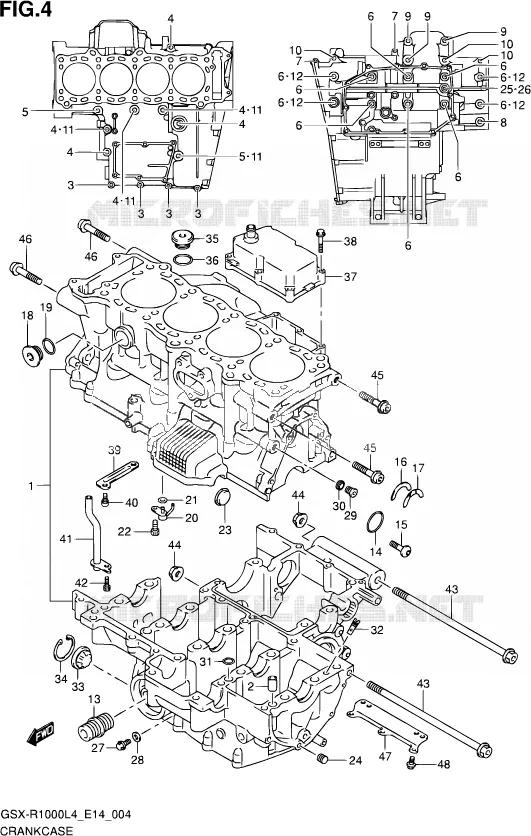 CASING Suzuki MOTO 1000 GSX-R 2014  GSX-R1000 L4  (E14)