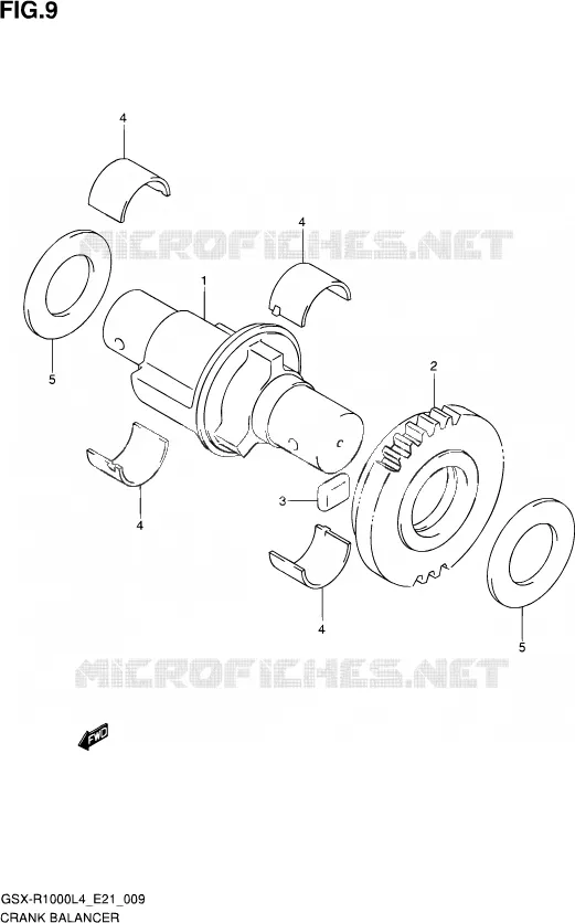 CRANK BALANCER Suzuki MOTO 1000 GSX-R 2014  GSX-R1000 L4  (E21)
