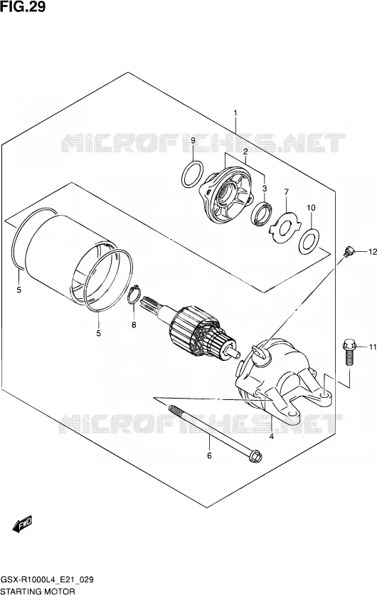 STARTMOTOR Suzuki MOTO 1000 GSX-R 2014  GSX-R1000 L4  (E21)