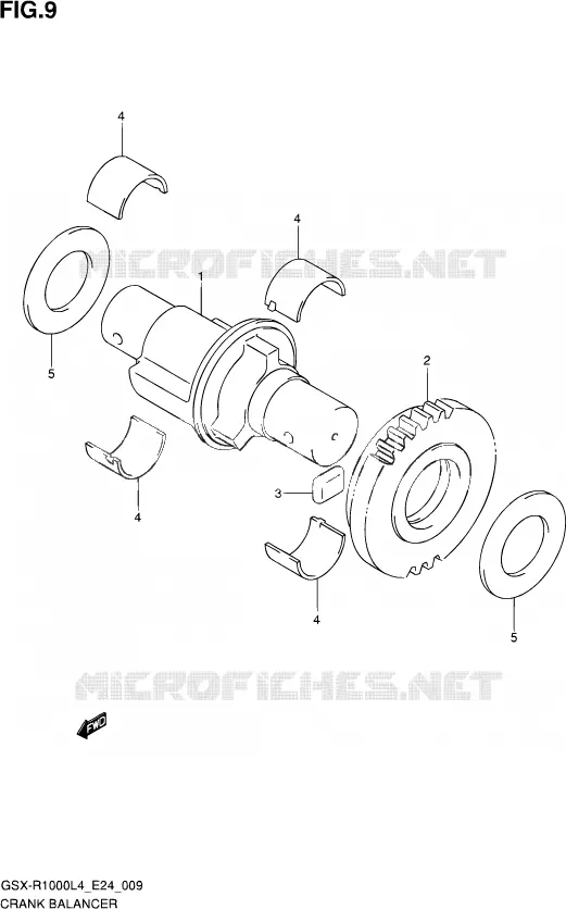 CRANK BALANCER Suzuki MOTO 1000 GSX-R 2014  GSX-R1000 L4  (E24)