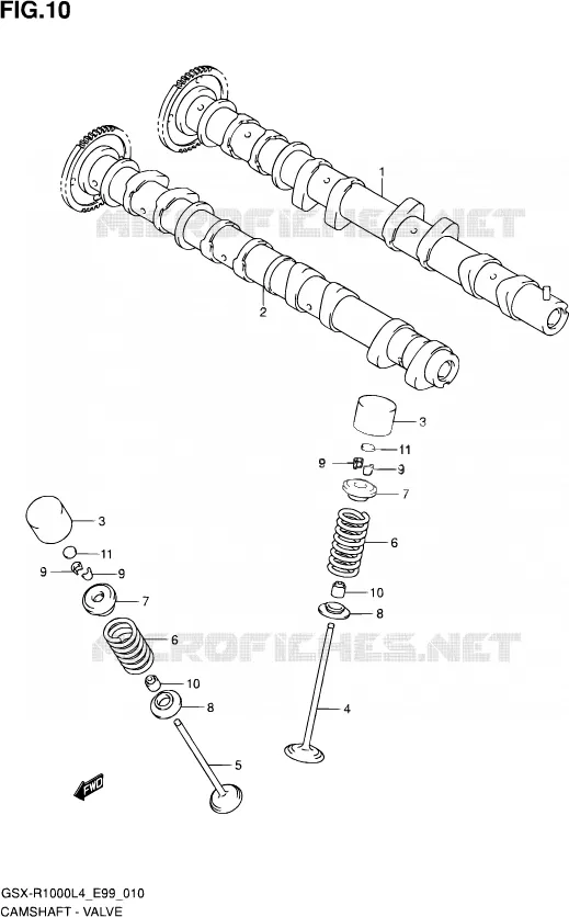 NOKKENAS - VALVES Suzuki MOTO 1000 GSX-R 2014  GSX-R1000 L4  (E99)