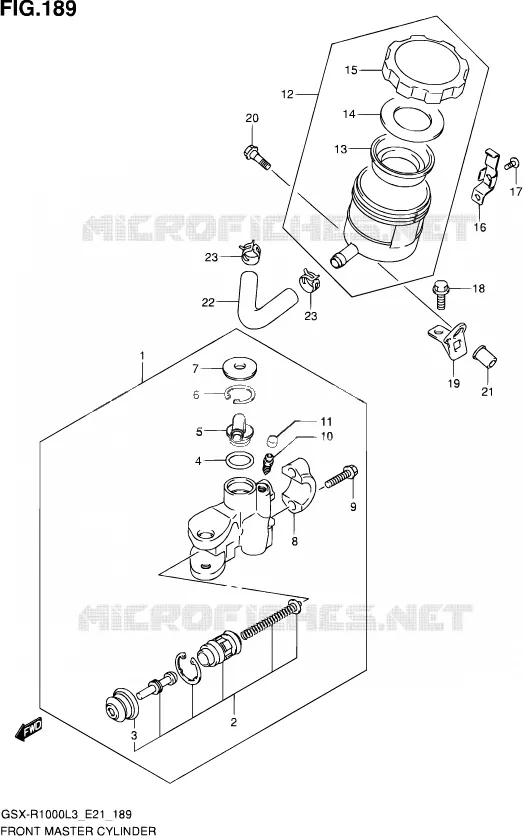 FRONT HOOFDREMCILINDER Suzuki MOTO 1000 GSX-R 2012  GSX-R1000UF L3 (E21)