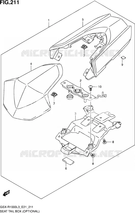 SEAT COWL (OPTIONAL) (GSX-R1000L3 E24) Suzuki MOTO 1000 GSX-R 2013  GSX-R1000UF L3 (E21)
