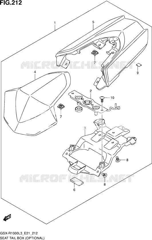 SEAT COWL (OPTIONAL) (GSX-R1000UFL3 E21) Suzuki MOTO 1000 GSX-R 2013  GSX-R1000UF L3 (E21)